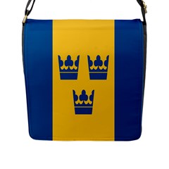 King Queen Crown Blue Yellow Flap Messenger Bag (l)  by Mariart