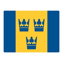 King Queen Crown Blue Yellow Double Sided Flano Blanket (mini)  by Mariart