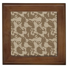 Initial Camouflage Brown Framed Tiles