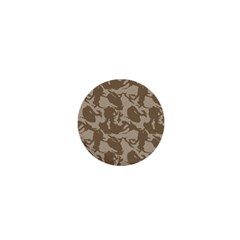 Initial Camouflage Brown 1  Mini Buttons by Mariart