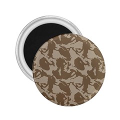 Initial Camouflage Brown 2 25  Magnets by Mariart