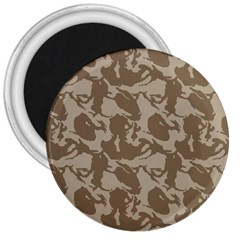 Initial Camouflage Brown 3  Magnets by Mariart