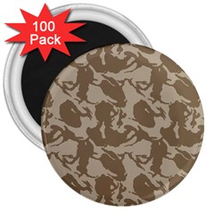 Initial Camouflage Brown 3  Magnets (100 Pack) by Mariart