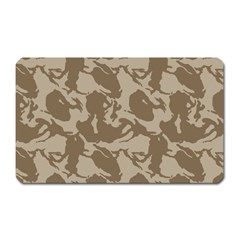 Initial Camouflage Brown Magnet (rectangular) by Mariart