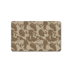 Initial Camouflage Brown Magnet (name Card) by Mariart