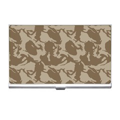 Initial Camouflage Brown Business Card Holders by Mariart