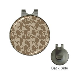 Initial Camouflage Brown Hat Clips With Golf Markers by Mariart