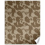 Initial Camouflage Brown Canvas 11  x 14   10.95 x13.48  Canvas - 1