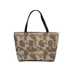 Initial Camouflage Brown Shoulder Handbags by Mariart