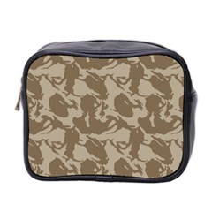 Initial Camouflage Brown Mini Toiletries Bag 2-side by Mariart