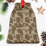 Initial Camouflage Brown Ornament (Bell) Front