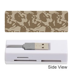 Initial Camouflage Brown Memory Card Reader (stick)  by Mariart