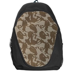 Initial Camouflage Brown Backpack Bag by Mariart