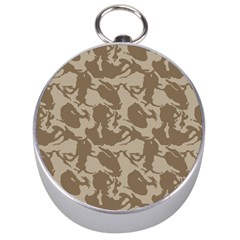 Initial Camouflage Brown Silver Compasses by Mariart