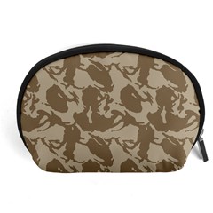 Initial Camouflage Brown Accessory Pouches (large)  by Mariart