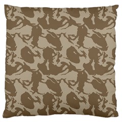 Initial Camouflage Brown Standard Flano Cushion Case (one Side) by Mariart