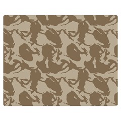 Initial Camouflage Brown Double Sided Flano Blanket (medium)  by Mariart