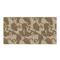 Initial Camouflage Brown Satin Wrap by Mariart