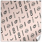 Makeup Tools Eye Mirror Pink Lip Canvas 12  x 12   11.4 x11.56  Canvas - 1