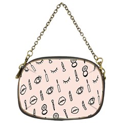 Makeup Tools Eye Mirror Pink Lip Chain Purses (One Side) 