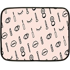 Makeup Tools Eye Mirror Pink Lip Double Sided Fleece Blanket (Mini) 