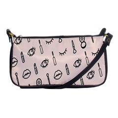 Makeup Tools Eye Mirror Pink Lip Shoulder Clutch Bags by Mariart