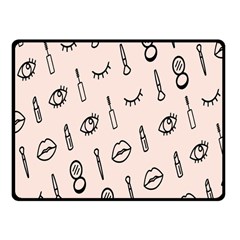 Makeup Tools Eye Mirror Pink Lip Fleece Blanket (Small)