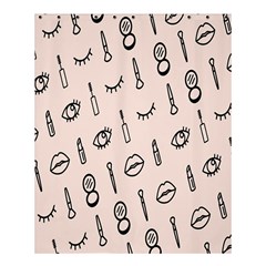 Makeup Tools Eye Mirror Pink Lip Shower Curtain 60  x 72  (Medium) 