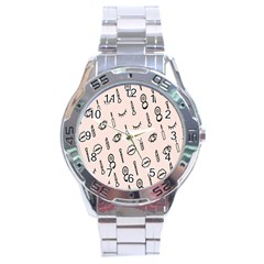 Makeup Tools Eye Mirror Pink Lip Stainless Steel Analogue Watch