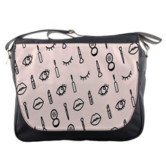 Makeup Tools Eye Mirror Pink Lip Messenger Bags by Mariart