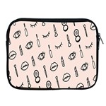 Makeup Tools Eye Mirror Pink Lip Apple iPad 2/3/4 Zipper Cases Front