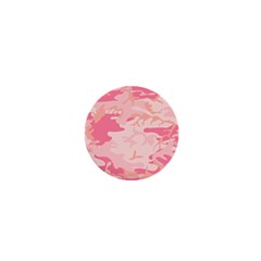 Initial Camouflage Camo Pink 1  Mini Buttons by Mariart