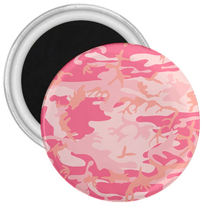 Initial Camouflage Camo Pink 3  Magnets