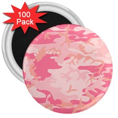 Initial Camouflage Camo Pink 3  Magnets (100 Pack)