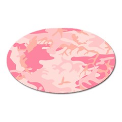 Initial Camouflage Camo Pink Oval Magnet by Mariart