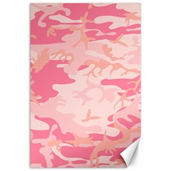 Initial Camouflage Camo Pink Canvas 24  X 36  by Mariart