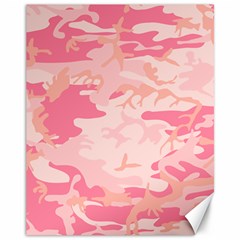 Initial Camouflage Camo Pink Canvas 11  X 14   by Mariart