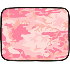 Initial Camouflage Camo Pink Fleece Blanket (mini) by Mariart