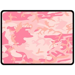 Initial Camouflage Camo Pink Fleece Blanket (large)  by Mariart