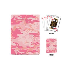 Initial Camouflage Camo Pink Playing Cards (mini)  by Mariart