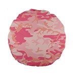 Initial Camouflage Camo Pink Standard 15  Premium Round Cushions Front