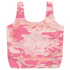 Initial Camouflage Camo Pink Full Print Recycle Bags (l)  by Mariart