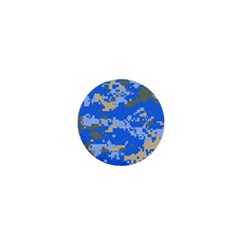 Oceanic Camouflage Blue Grey Map 1  Mini Magnets