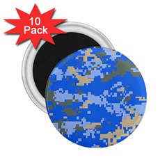 Oceanic Camouflage Blue Grey Map 2 25  Magnets (10 Pack) 