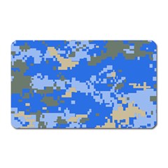 Oceanic Camouflage Blue Grey Map Magnet (rectangular)