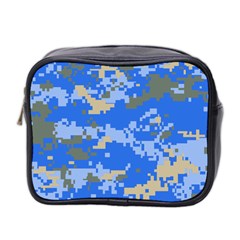 Oceanic Camouflage Blue Grey Map Mini Toiletries Bag 2-side by Mariart