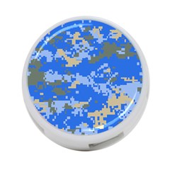 Oceanic Camouflage Blue Grey Map 4-port Usb Hub (one Side) by Mariart