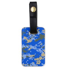 Oceanic Camouflage Blue Grey Map Luggage Tags (one Side)  by Mariart