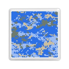 Oceanic Camouflage Blue Grey Map Memory Card Reader (square)  by Mariart