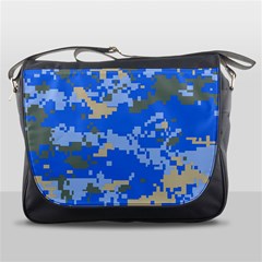 Oceanic Camouflage Blue Grey Map Messenger Bags by Mariart